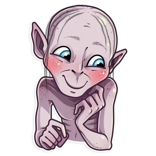 Стикер из набора "Gollum"