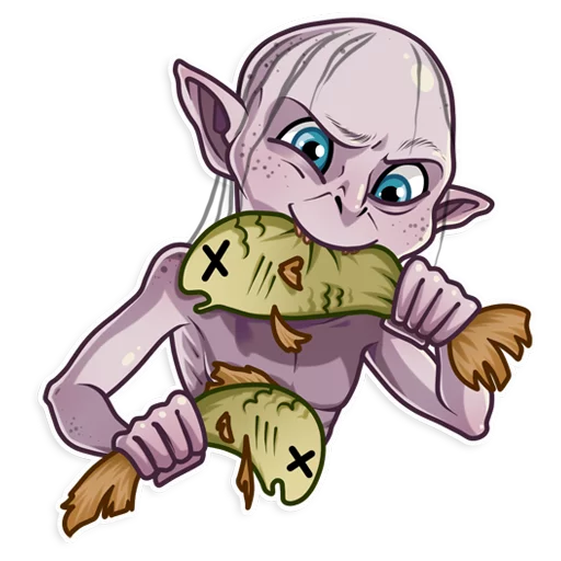 Sticker from the "Gollum" sticker pack