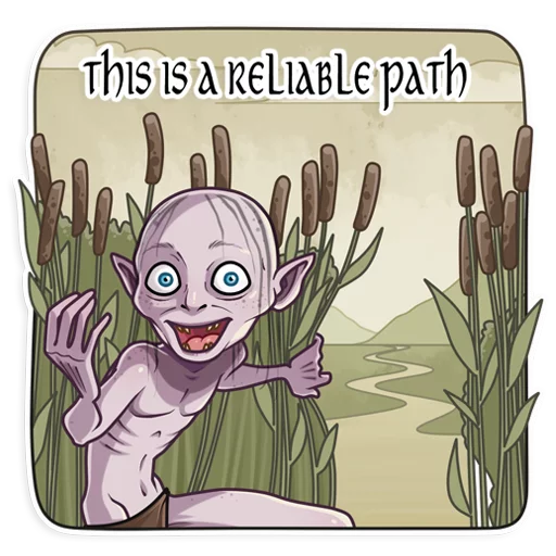 Sticker from the "Gollum" sticker pack