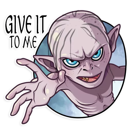 Sticker from the "Gollum" sticker pack