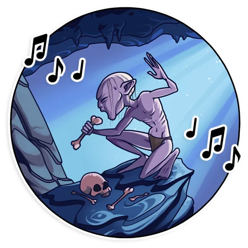 Sticker from the "Gollum" sticker pack