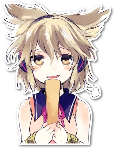 Sticker from the "Futo-nyan" sticker pack