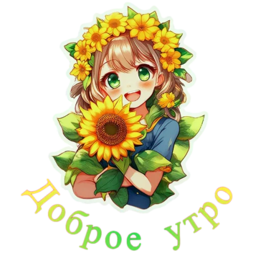 Sticker from the "Flower girls" sticker pack