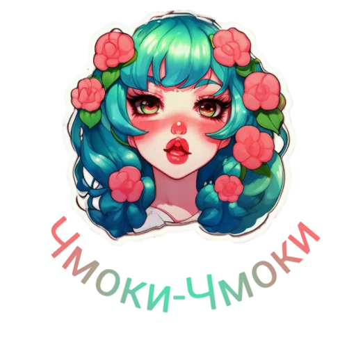 Sticker from the "Flower girls" sticker pack