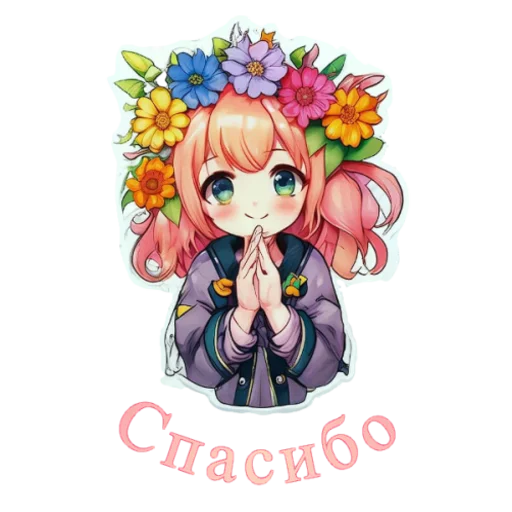 Sticker from the "Flower girls" sticker pack