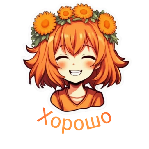 Sticker from the "Flower girls" sticker pack