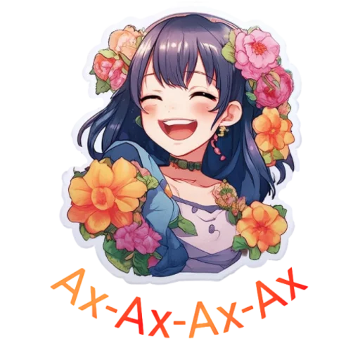 Sticker from the "Flower girls" sticker pack