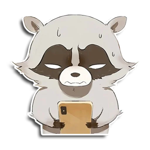 Sticker from the "Енот Аман" sticker pack