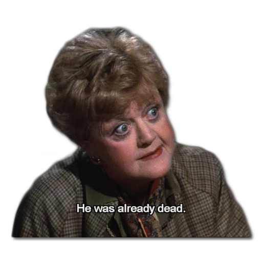 Sticker from the "Murder, She Wrote" sticker pack