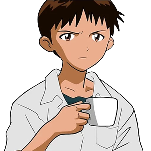 Sticker SHINJI WITH A FUCKING CUP