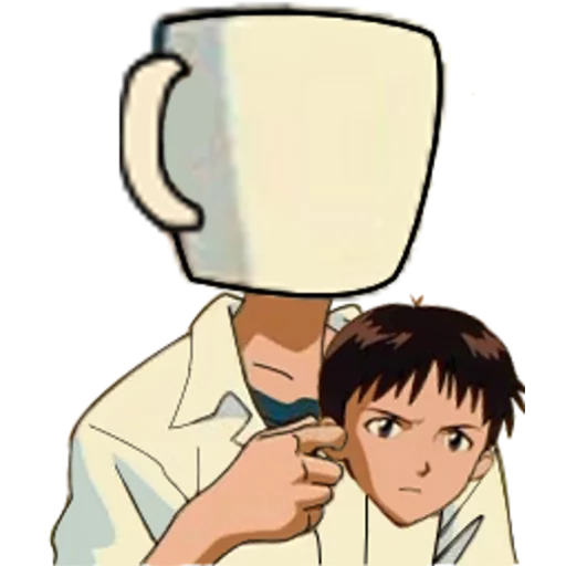 Стикер из набора "SHINJI WITH A FUCKING CUP"