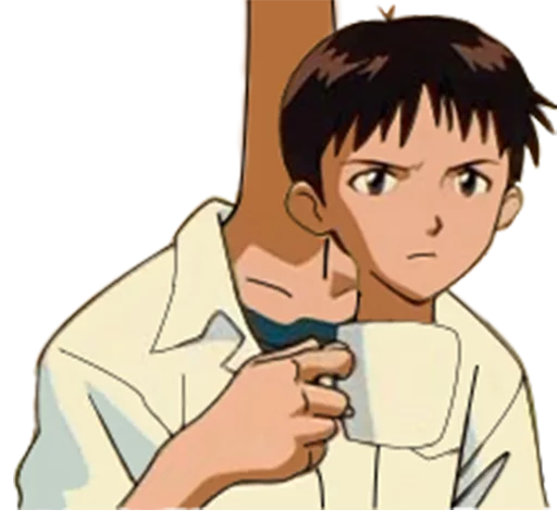 Стикер из набора "SHINJI WITH A FUCKING CUP"