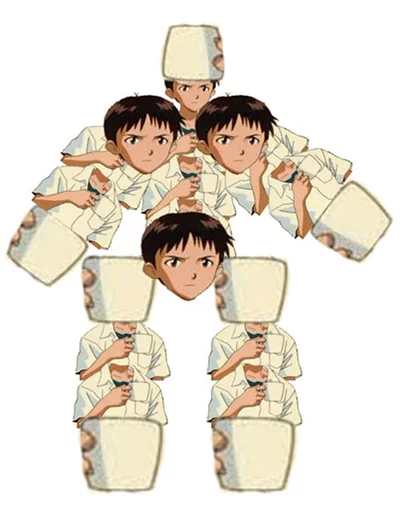 Sticker from the "SHINJI WITH A FUCKING CUP" sticker pack