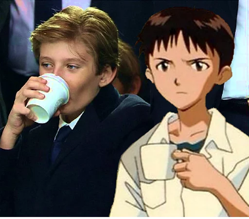 Sticker SHINJI WITH A FUCKING CUP