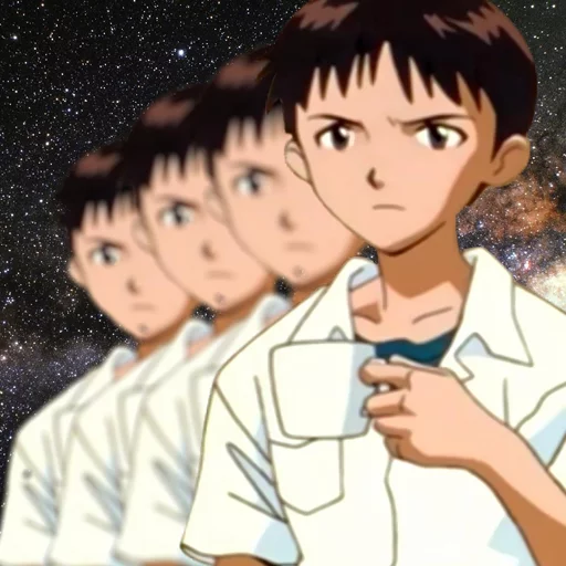 Sticker SHINJI WITH A FUCKING CUP