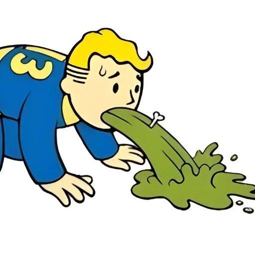 Sticker from the "Fallout Vault Boy" sticker pack