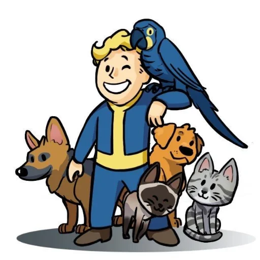 Sticker from the "Fallout Vault Boy" sticker pack