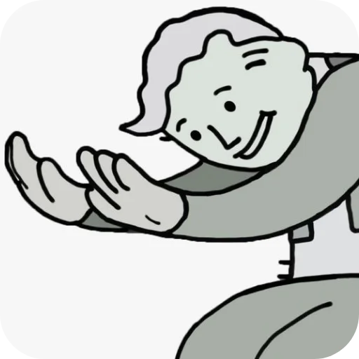 Sticker from the "Fallout Vault Boy" sticker pack