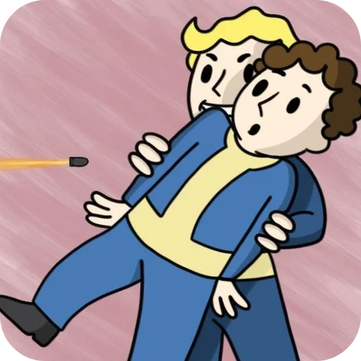 Sticker from the "Fallout Vault Boy" sticker pack