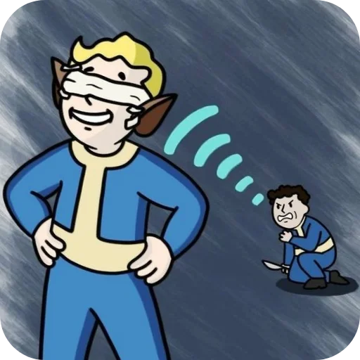 Sticker from the "Fallout Vault Boy" sticker pack