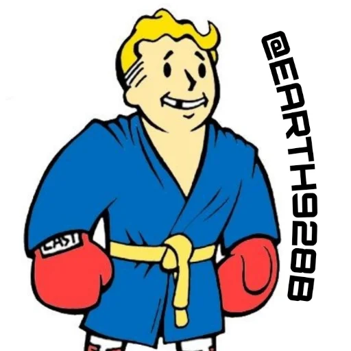 Sticker from the "Fallout Vault Boy" sticker pack