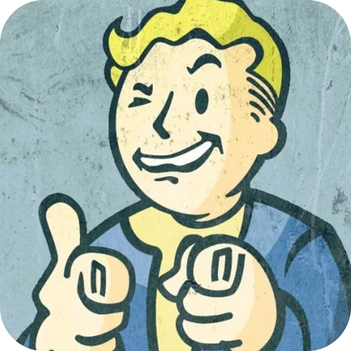 Sticker from the "Fallout Vault Boy" sticker pack