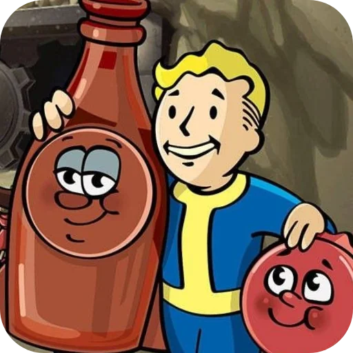 Sticker from the "Fallout Vault Boy" sticker pack