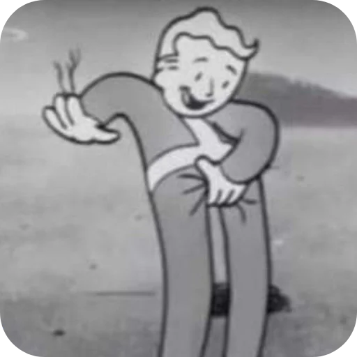 Sticker from the "Fallout Vault Boy" sticker pack