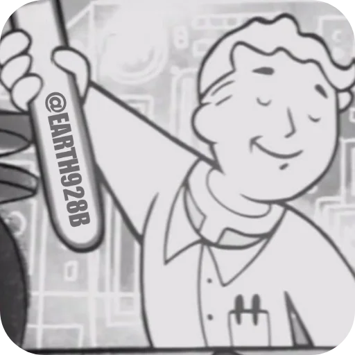 Sticker from the "Fallout Vault Boy" sticker pack