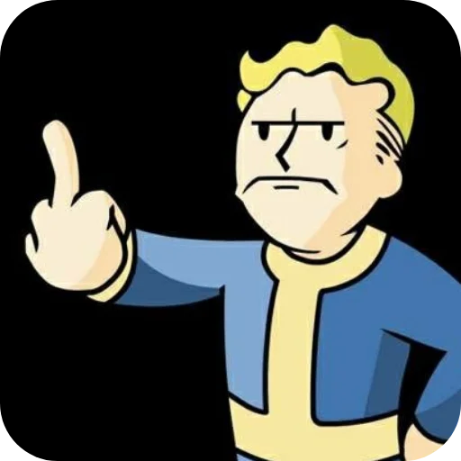 Sticker from the "Fallout Vault Boy" sticker pack