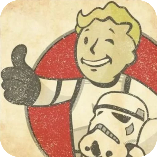 Sticker from the "Fallout Vault Boy" sticker pack