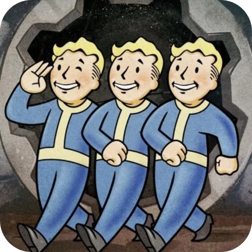 Sticker from the "Fallout Vault Boy" sticker pack