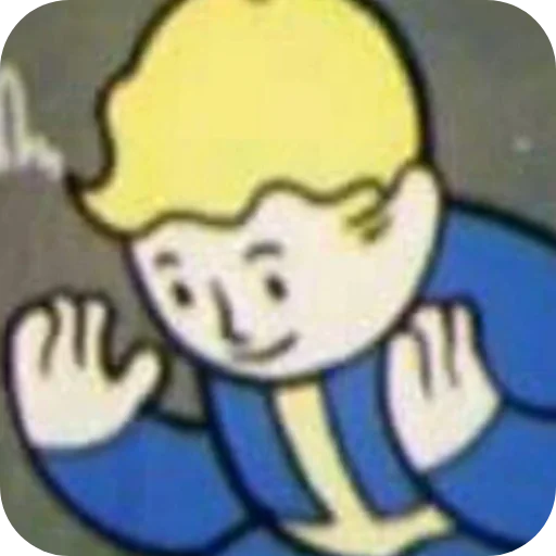 Sticker from the "Fallout Vault Boy" sticker pack