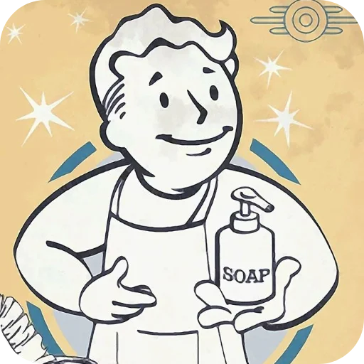 Sticker from the "Fallout Vault Boy" sticker pack