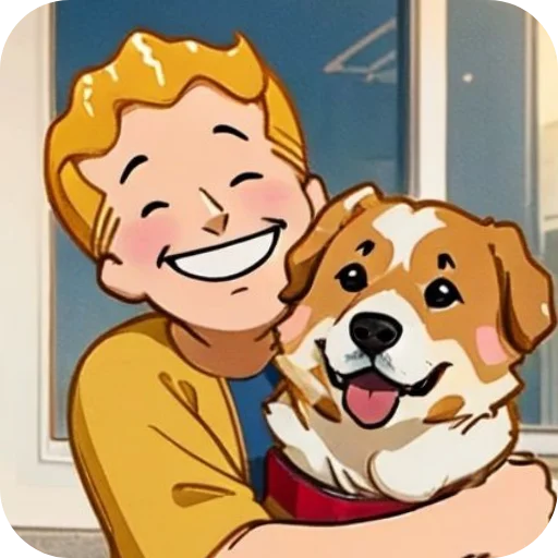 Sticker from the "Fallout Vault Boy" sticker pack