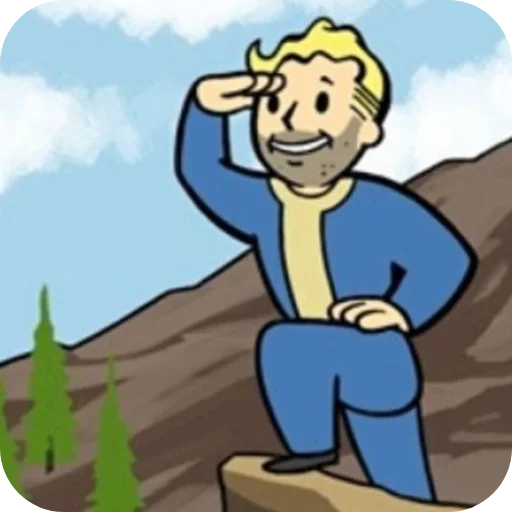 Sticker from the "Fallout Vault Boy" sticker pack