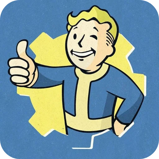 Sticker from the "Fallout Vault Boy" sticker pack