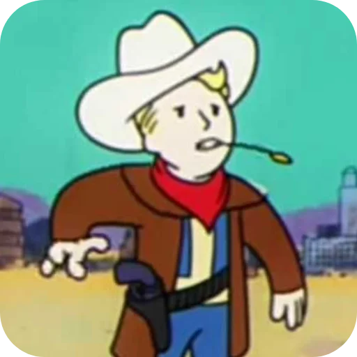 Sticker from the "Fallout Vault Boy" sticker pack