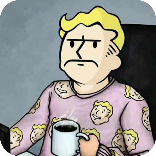 Sticker from the "Fallout Vault Boy" sticker pack