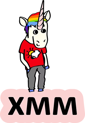 Sticker from the "BAD UNICORN" sticker pack