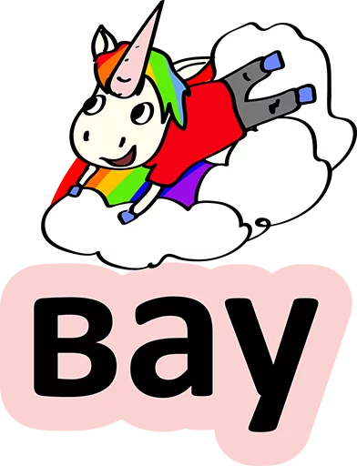 Sticker from the "BAD UNICORN" sticker pack