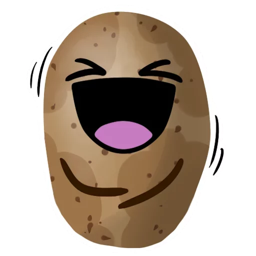 Sticker Funny Potato