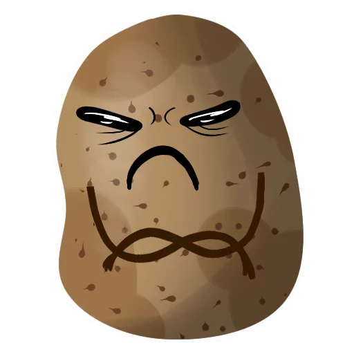 Sticker Funny Potato