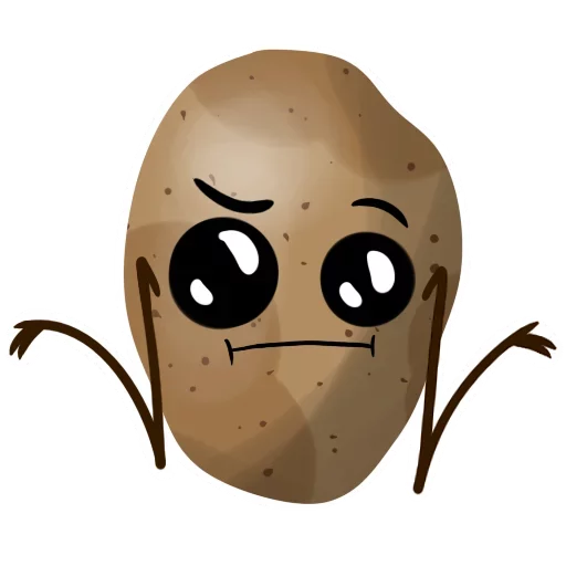 Sticker Funny Potato