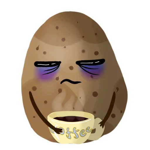 Sticker Funny Potato