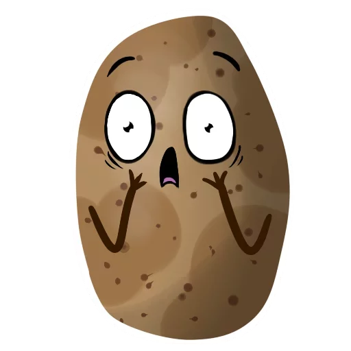 Sticker Funny Potato