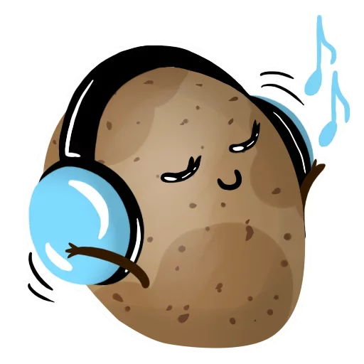 Sticker Funny Potato