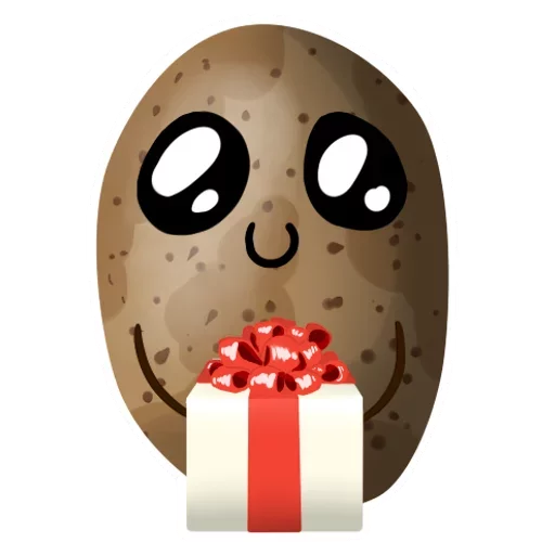 Sticker Funny Potato