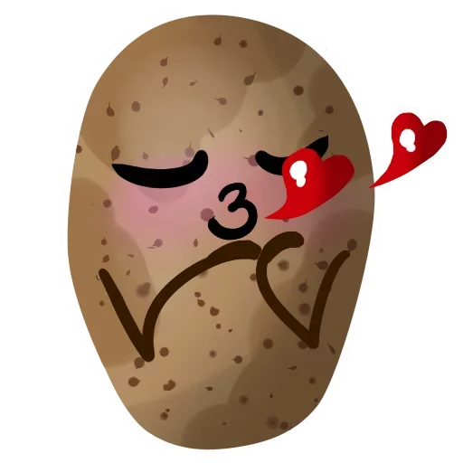 Sticker Funny Potato