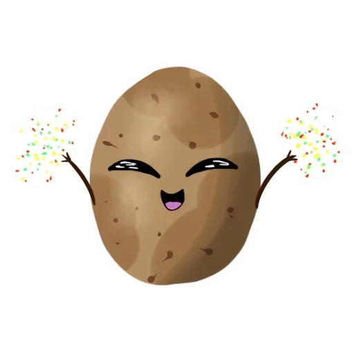 Sticker Funny Potato